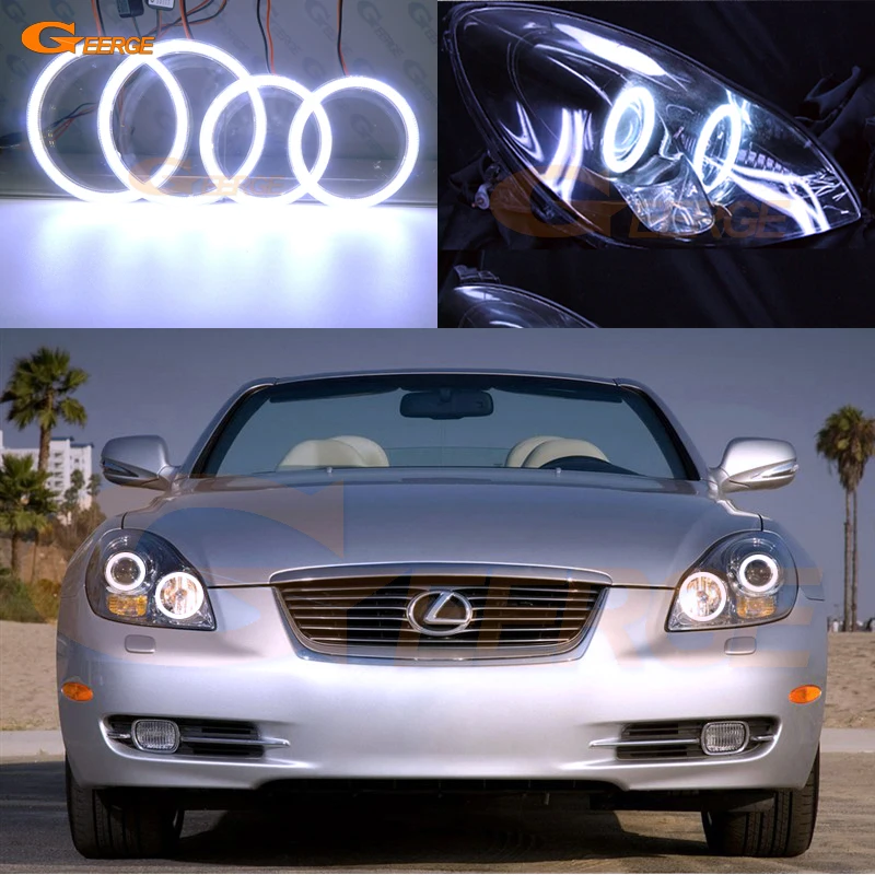 Для lexus SC430 SC 430 2005 2006 2007 2008 2009 2010 отличные ультра яркие кольца с монолитным блоком