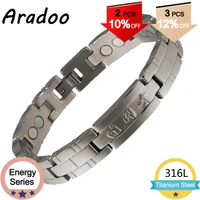 aradoo magnetic bracelet korea stainless steel bracelet metal bracelet mens bracelet holiday gift for bracelet clasp bracelet