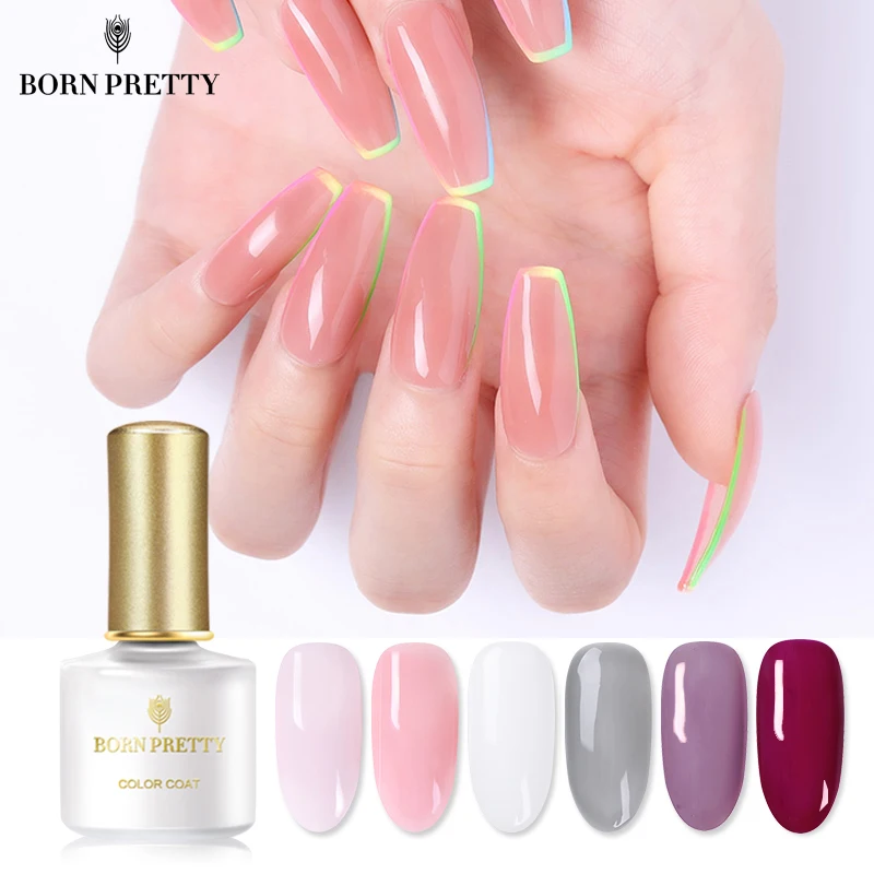 BORN PRETTY Opal Jelly Гель-лак для ногтей 6 мл полупрозрачный белый розовый лак замочить от маникюра УФ-гель для дизайна ногтей лак