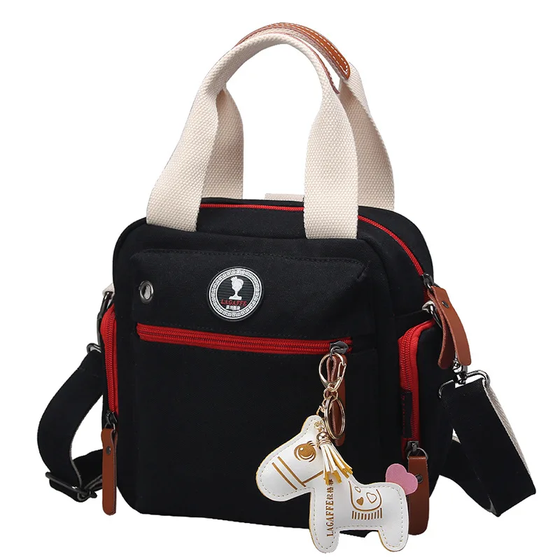 

Women's Handbag Spring and Summer New Canvas Shoulder Crossbody Women's Bag Casual Multi-Functional Backpack
