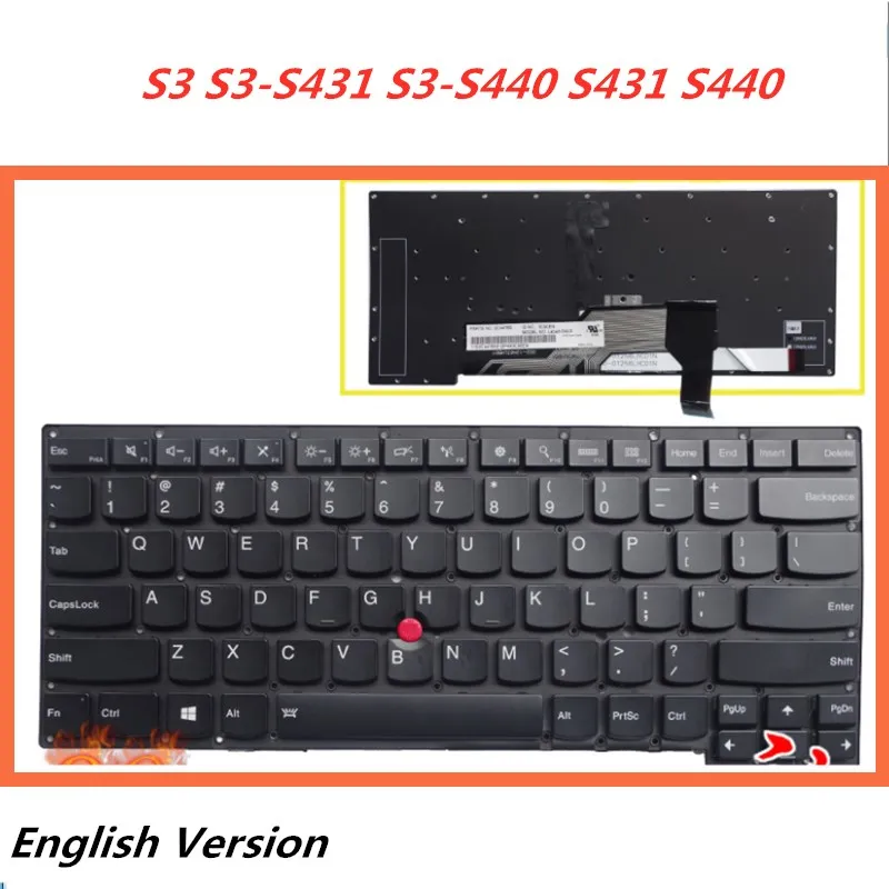 Клавиатура на английском языке для ноутбука Dell IBM Thinkpad S3 S431 S440 S440|Клавиатуры