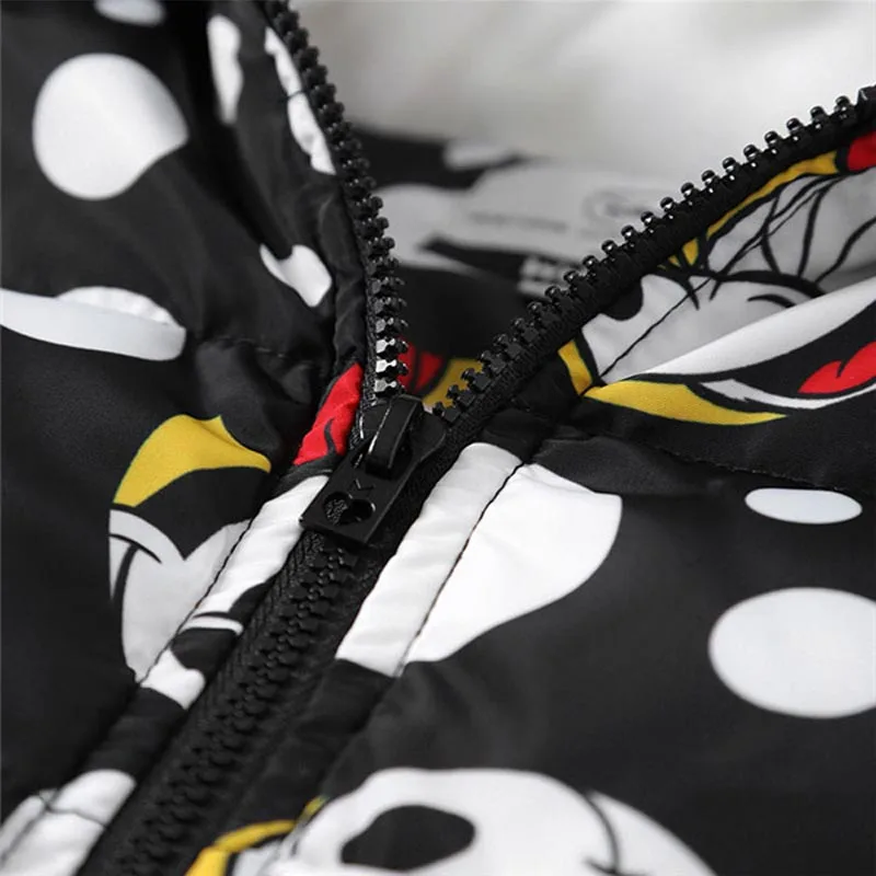 2019 г. Детский осенне-зимний жилет с Микки Маусом для От 2 до 8 лет теплый капюшоном