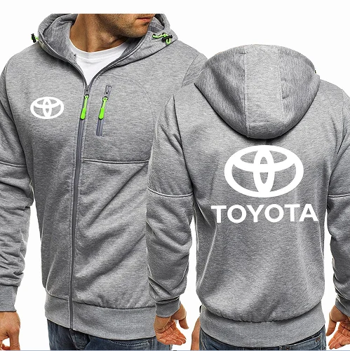 

Hoodies Men Toyota Logo Spring and Autumn Print Casual HipHop Harajuku Long Sleeve Hooded Sweatshirts Mens zipper Jacket
