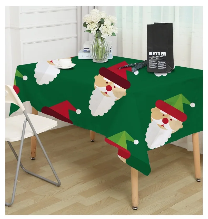 Рождественская обеденная защитное покрытие для стола Экологичная прямоугольная