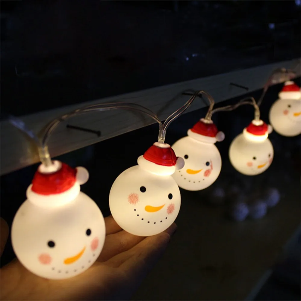 4.8m 30leds Милые Подвески, украшения, Рождественский Снеговик, пожилой человек, светильник s A String, детская комната, Ночной светильник, украшение для рождественской вечеринки - Цвет: 4.8m 30leds