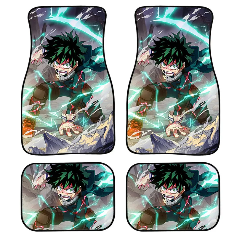 

Car Floor Mat Anime My Hero Academia Print All-weather Universal Front and Rear Floor Mats for Men Custom Auto Interior Foot Mat