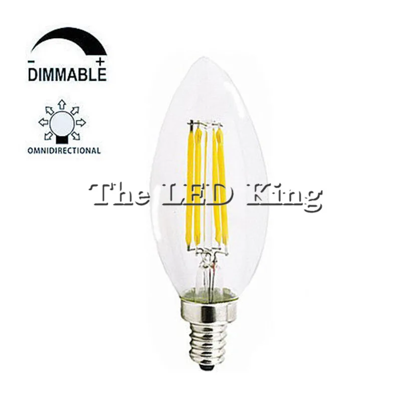 1X Светодиодный светильник накаливания с регулируемой яркостью E14 220 в 240 110 В 6 Вт 12