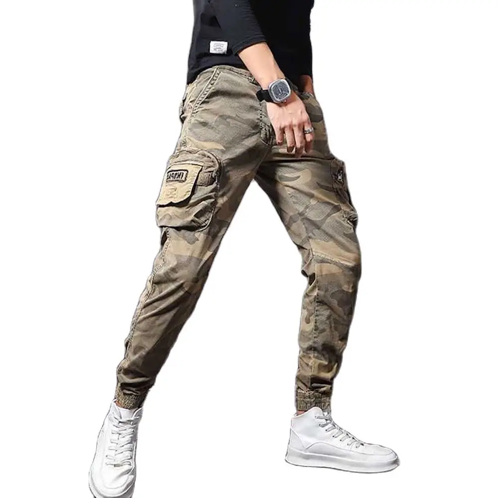 

Autumn Joggers Fashion Slim Fit Camouflage Cargo Pants Men Casual Harem Trousers Vintage Streetwear Tactical Pants Clothing
