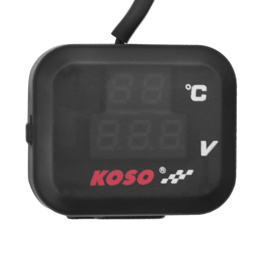 Мотоциклетный воздушный термометр Koso 2 в 1 светодиодный вольтметр для