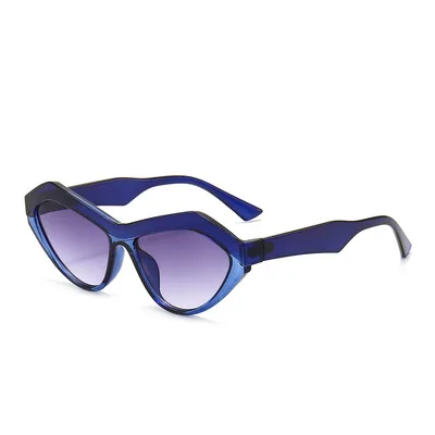 

Modern Irregular Sunglasses For Couple Personality Sunglasses Small Frame Color Tide Casual New European And American 2021