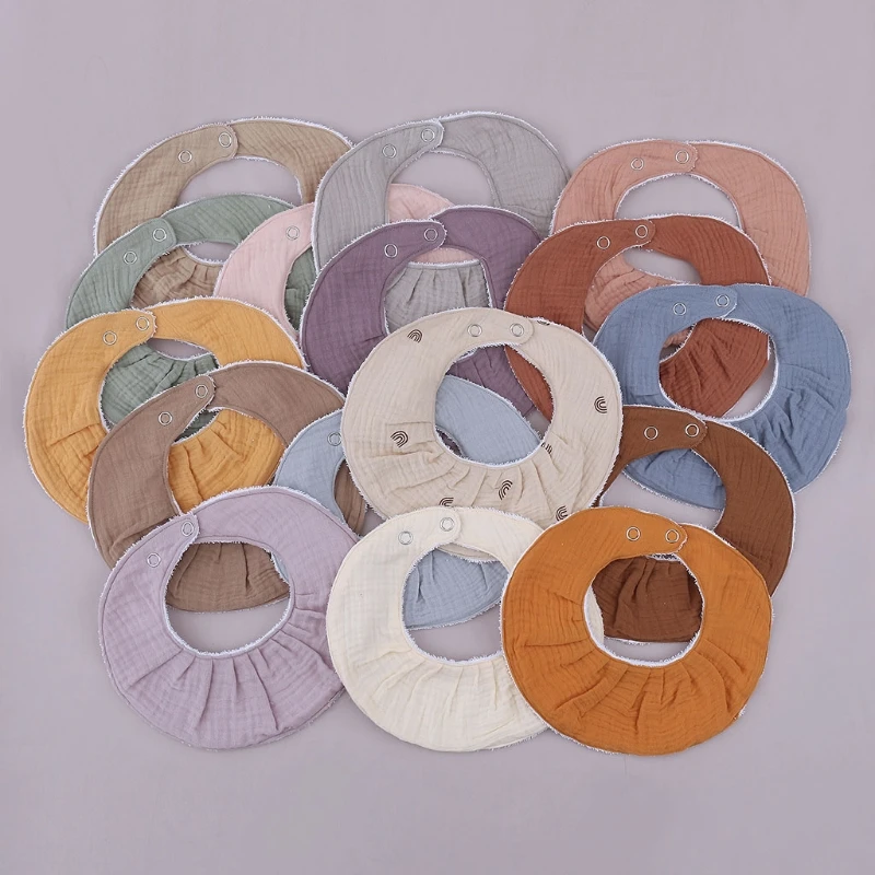 

Baby Feeding Drool Bib Collar Decoration Saliva Towel Soft Cotton Scarf Burp Cloth for Newborn Toddler Shower Gift