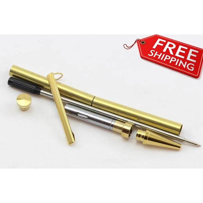 DIY Gold slimline pen kits с бесплатной доставкой Экспресс стандартной # G-бесплатная