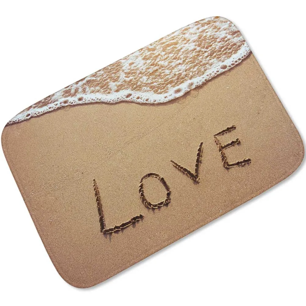 Zeegle 3D Printed Doormat Flannel Water Absorbant Door Mat Home Decoration Non-slip Floor Kitchen Carpet Washable Rug | Дом и сад