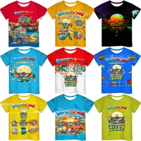 children super zings 7 t shirt summer kids superthings power machines tshirts toddler cartoon anime t shirt boys girls 3d tees