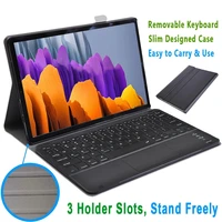 wireless touchpad keyboard case for samsung galaxy tab s7 plus sm t970 sam t975 s7 t976 12 4 trackpad keyboard leather cover