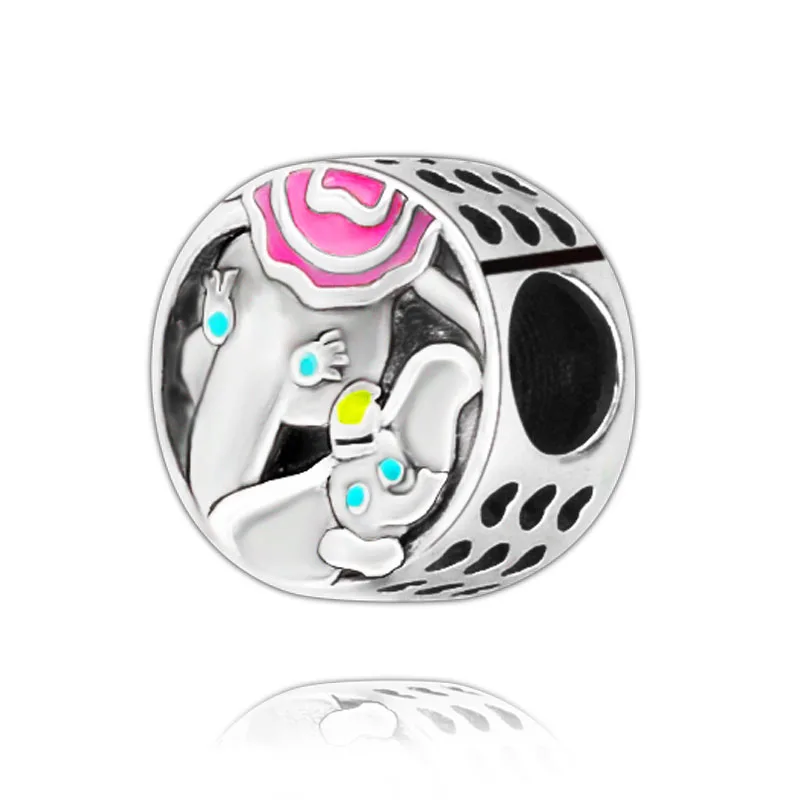 Оригинальный очаровательный браслет pandora 925 пробы серебристый зимний милый Микки