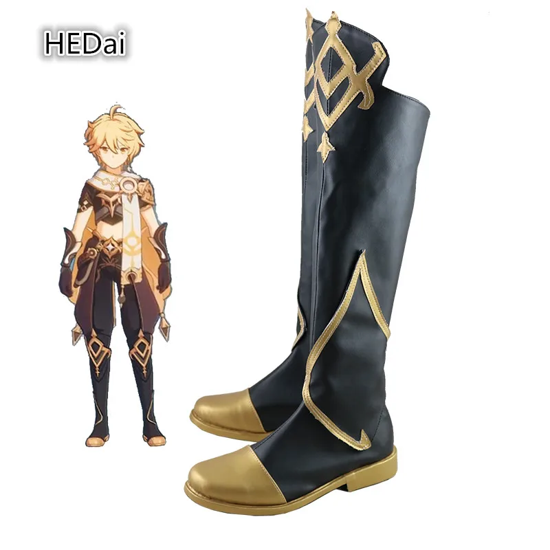 

Game Genshin Impact Traveler Kong Cosplay Shoes Male Boots