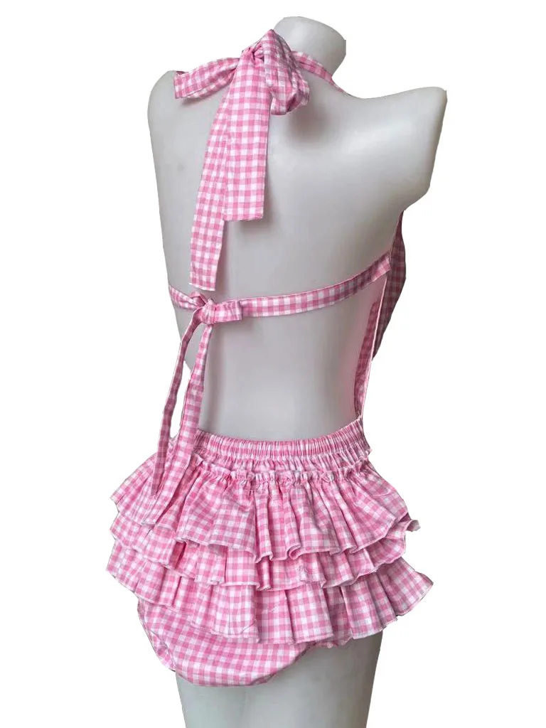 

Haian ABDL Print Cotton Ruffle Rhumba Romper # FML01-2