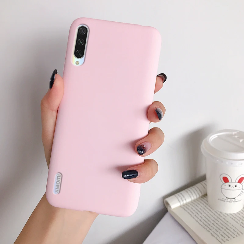 LPink Твердые Цвет силиконовый чехол для Xiaomi Mi 9 SE 9T Pro A1 A2 Lite A3 CC9e RedMi Note 8 7 Pro K20 6 6A 8A 8 карамельный мягкий чехол для телефона - Цвет: LPink