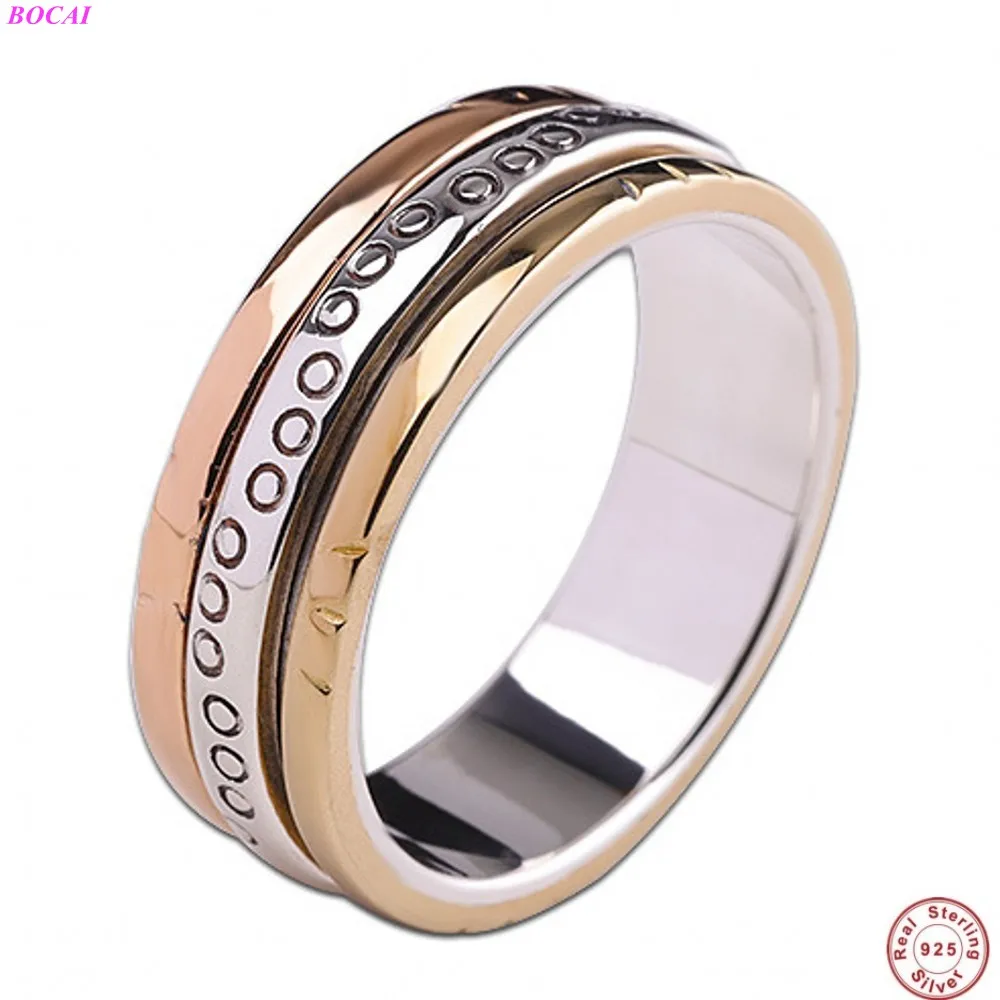 Ювелирные изделия из стерлингового серебра S925 пробы кольца для мужчин и женщин с