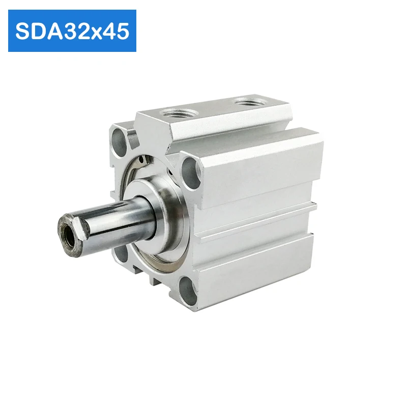 

SDA32*45 Free shipping 32mm Bore 45mm Stroke Compact Air Cylinders SDA32X45-S Dual Action Air Pneumatic Cylinder