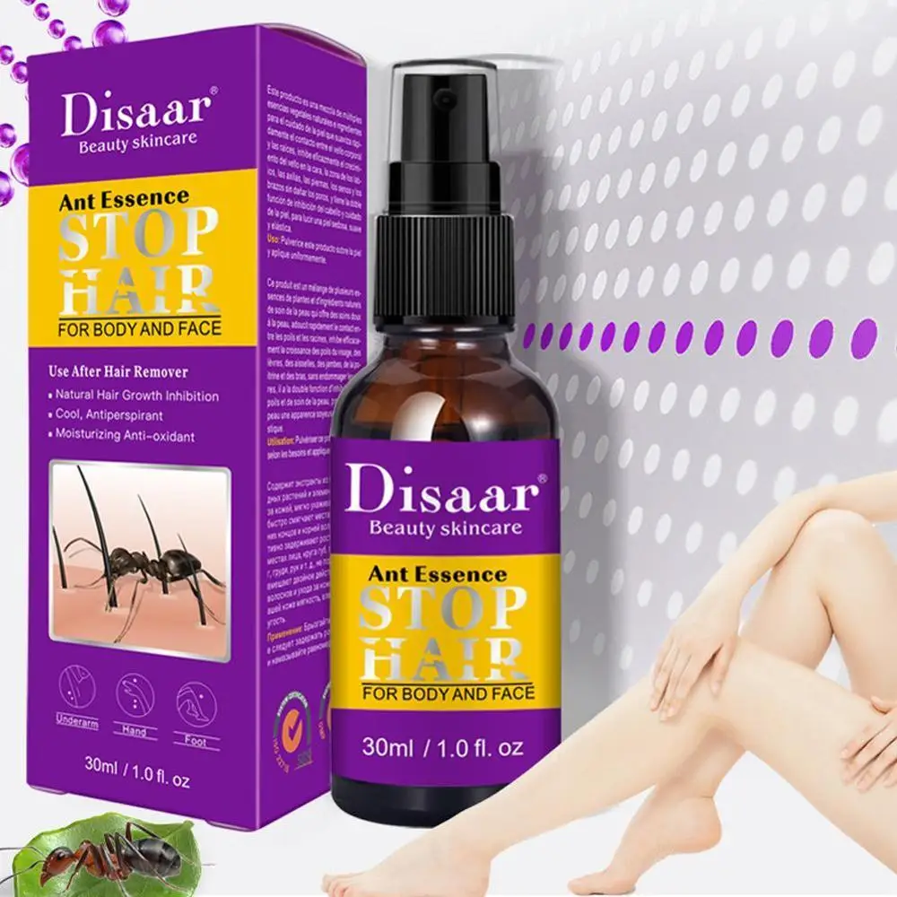 

Powerful Permanent Painless Hair Removal Spray Hair Stop Growth Inhibitor Shrink Pores Skin Smooth Repair Essence hair removal