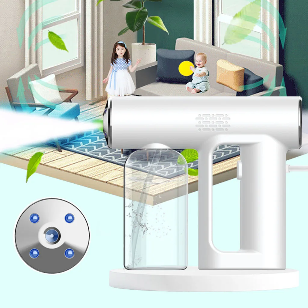 

Disinfectant Mist Gun 250ml Nano Sanitizer Sprayer Cordless Disinfectant Machine Gun Handheld Atomization Sprayer USB Charging