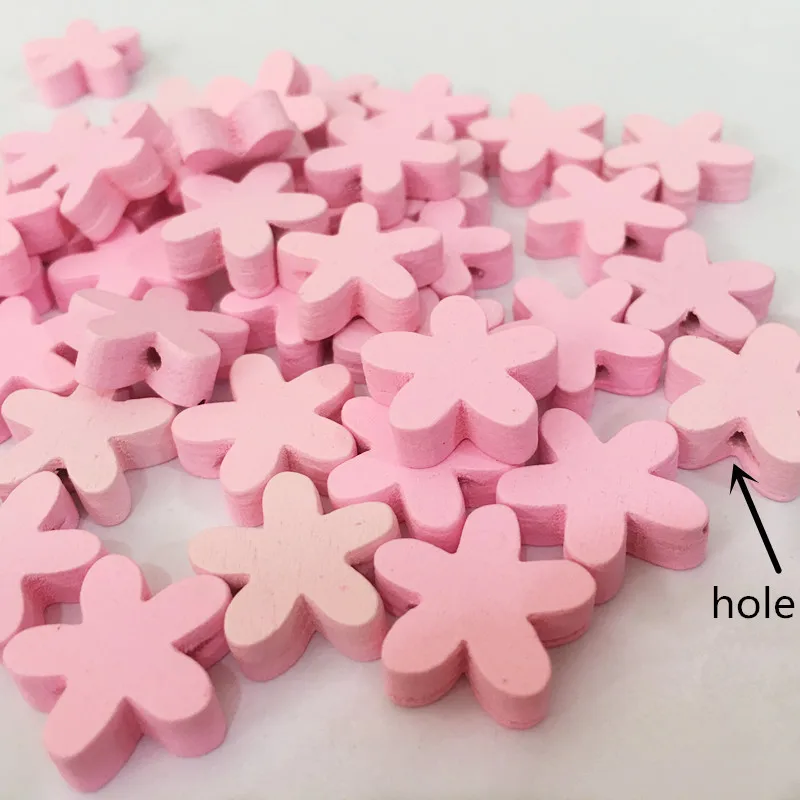 

100PCs Wooden Buttons For Clothing Scrapbooking Decorative Cut And Paste Craft Home Wall Hanging Mixed Color Anchor Buttons