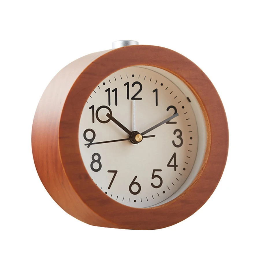 Милые мини-часы бесшумные творческие детский будильник деревянные цифровые часы