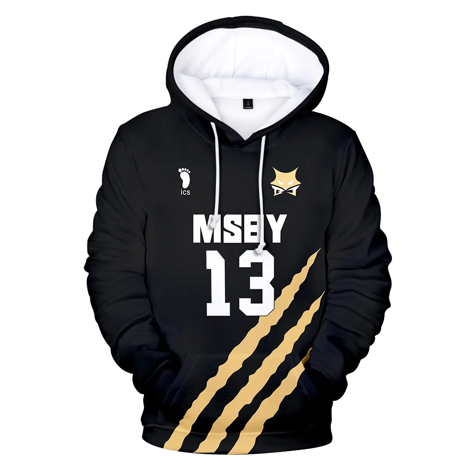 

Atsumu Men/boy Hoody Miya Anime Haikyuu Cosplay Costume 3D Hoodie Sweatshirt Tops MSBY Volleyball Club Men Hoodie Casual Hooded