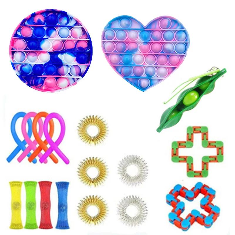 

Fidget-Toys Gift-Pack Anti-Stress-Set Relief Stretchy-Strings Squishy Sensory