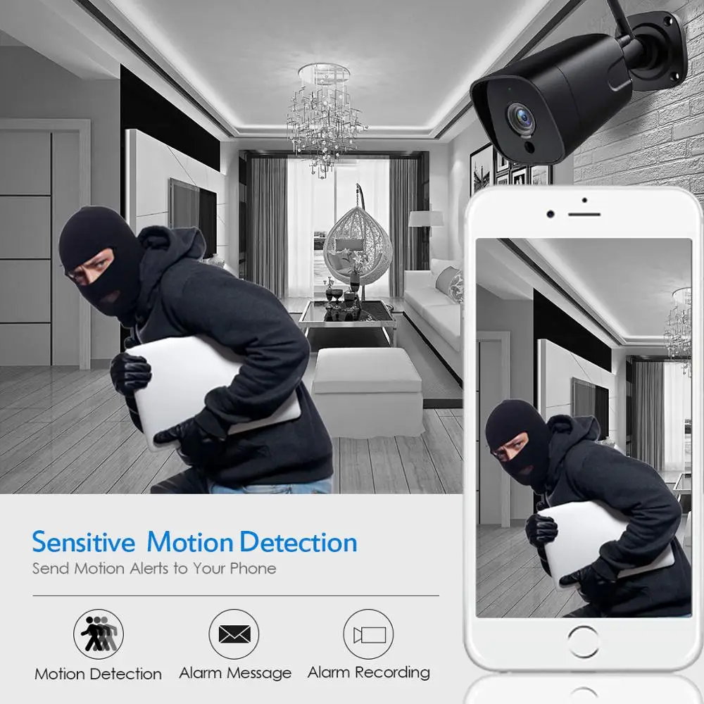 BESDER 5MP 2-Way Audio 2MP Bullet Smart IP-камера SONY Сенсор Водонепроницаемая охранная WiFi-камера