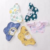 baby saliva towel cotton snap button baby bib 360 degree rotation infant meal bib newborn supplies