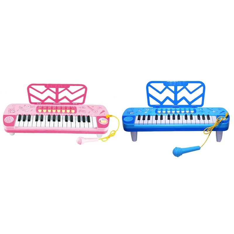 

Многофункциональное мини-пианино, 37 клавиш, электронный орган, обучающее пение с микрофоном, обучающие игрушки для детей