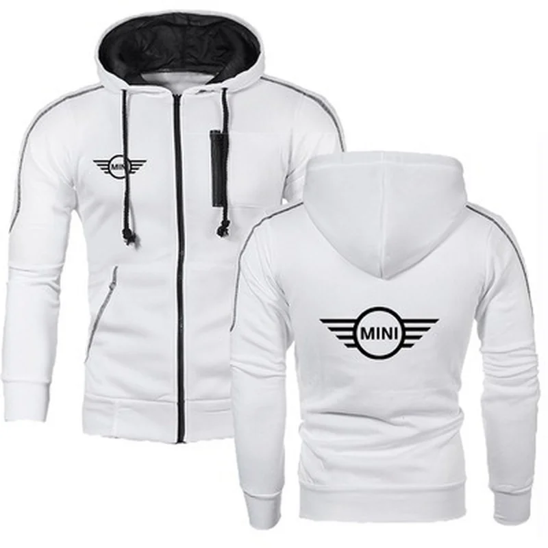 

Новинка 2021, демисезонная Мужская Лоскутная куртка с капюшоном и мини-логотипом автомобиля, Повседневная модная спортивная искусственная к...