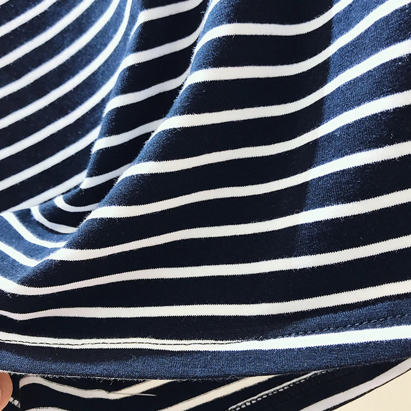 

gkfnmt Poleras Mujer Tshirt Femme 2021 Stripe Female T Shirt Women Cotton Slim T-Shirt Woman Summer Camiseta Feminina Casual