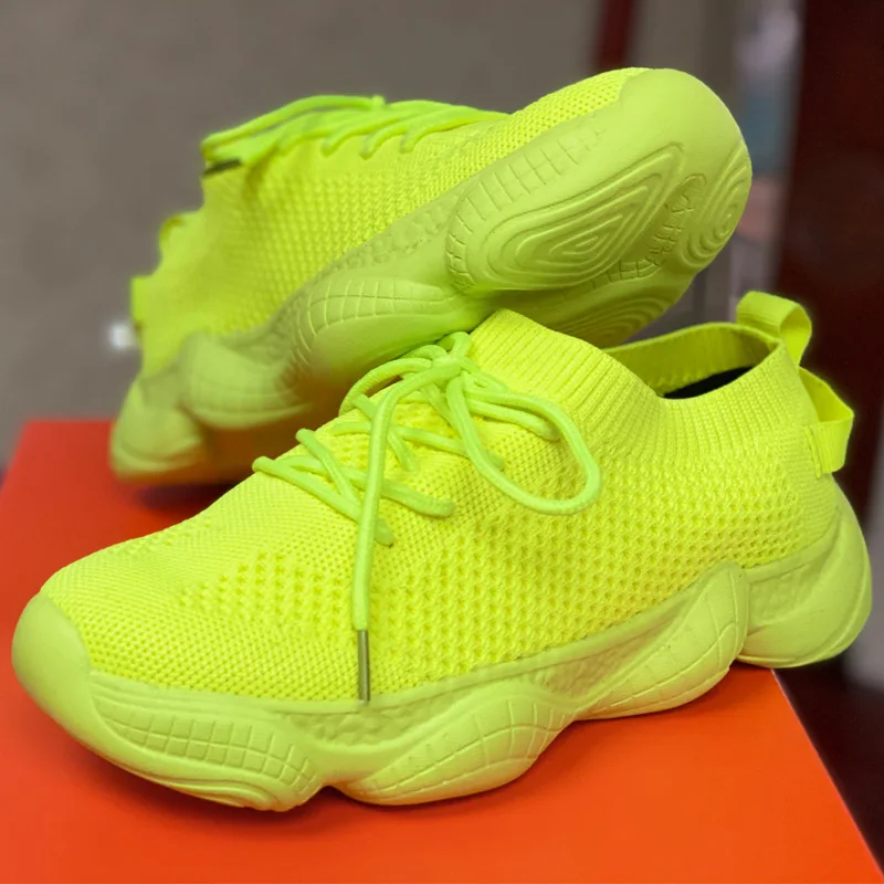 

Autumn Candy Color Sneakers Women's Mesh Flats Shoes Woman Lace Up Breathable Casual Female Shoe Comfort Solid Ladies Plus Size