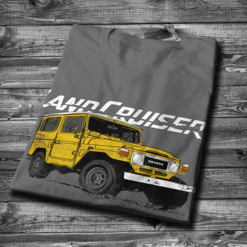 Повседневная мужская футболка FJ40 Land Cruiser Мужская популярная уличная одежда 100%