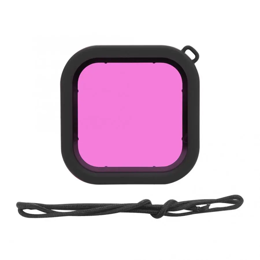 ABS Diving Lens Filter with Rope for GoPro 8 Action Camera Waterproof Shell | Электроника