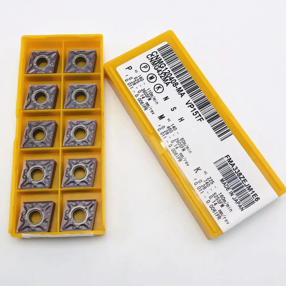 

Carbide insert CNMG120408 MA steel external turning tool CNMG 120408 VP15TF metal turning tool cutting tool lathe tool CNMG