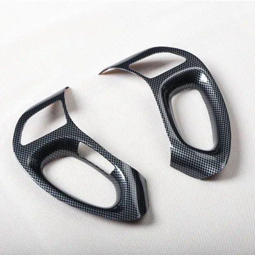 

2PCS Car Steering Wheel Cover Trim Interior Carbon Fiber Styling Fit For Hyundai IX35 2010 2011 2012 2013 2014 2015