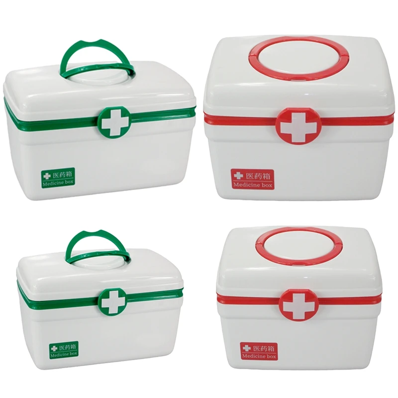 Семейные медицинские наборы ящик для первой помощи пластиковая коробка с ручкой