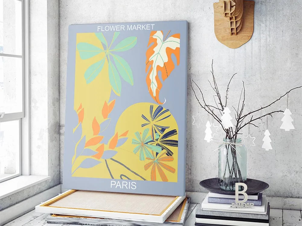 Цветочный постер для выставки иллюстрация настенное искусство холст живопись