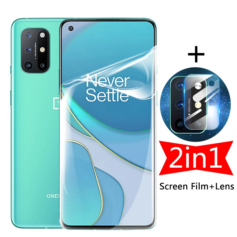 2in1 Screen Hydrogel Film for Oneplus 8t 7T 7 Pro One Plus 8 T 7pro oneplus7 oneplus8 Camera Lens Protector Not Protective Glass