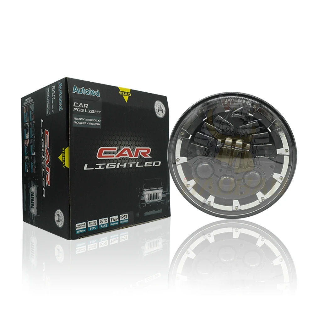 

High Power 70W 4000LM Round Car Motorcycle LED Headlight for Harley Jeep