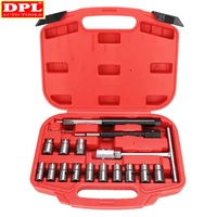 injector remover 17pcs diesel injector seat cleaner carbon remover seat tools cutter milling cutter set universal car tool kit