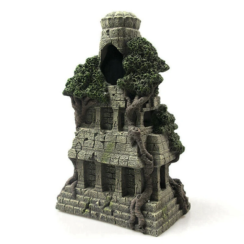 Aquarium Statue Decor Reptile Hideout Cave Decoration Fish Tank Resin Egyptian Pharaoh Ssculpture | Дом и сад