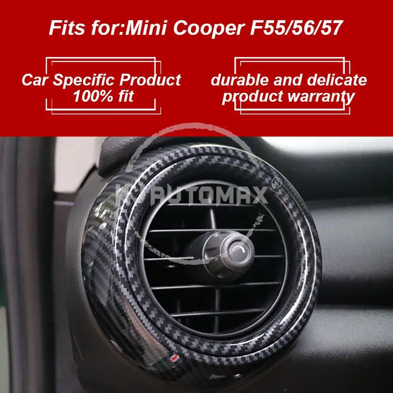 KJAUTOMAX для Mini Cooper F55 F56 боковой динамик внешнее кольцо украшение черный углеродного волокна Текстура ABS 2 шт
