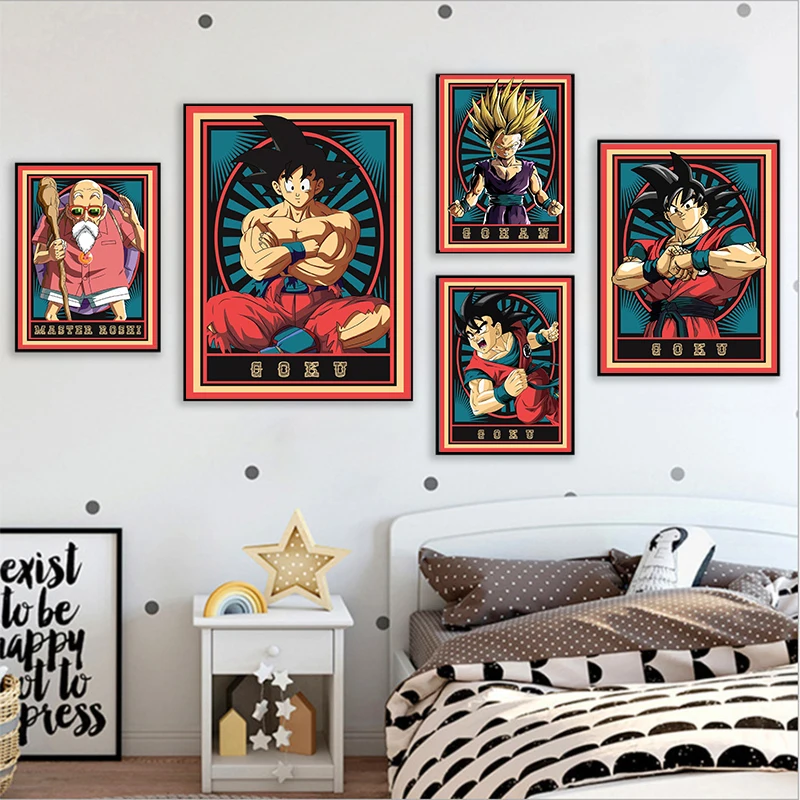 

Anime Canvas Painting Dragon Ball Goku Z Poster and Print Art Print Mural Picture Children's Room Home Wall Decoration Cuadros