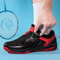 professional adjust buckle badminton shoes men tennis sneakers mesh athletic sneakers for men anti slip sport table tennis shoes